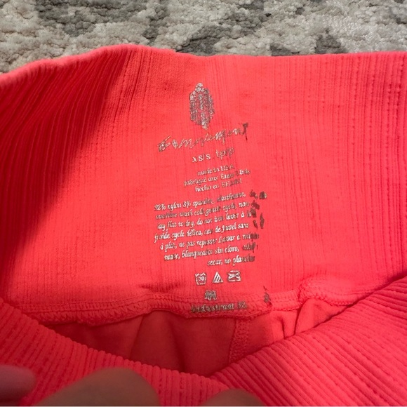 Free People Movement Good Karma Flare Leggings Neon Orange Size XS S Women’s - Picture 4 of 6